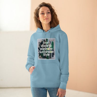 PoM's series "World Environment Day" ... Unisex Cruiser Hoodie (organic cotton + recycled plastic, 10 sizes, up to 12 colours)