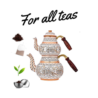 PoM's International TEA Day series ... Handmade Copper Teapot (Heat Resistant, 4 colours, 1-2.0 ltr)