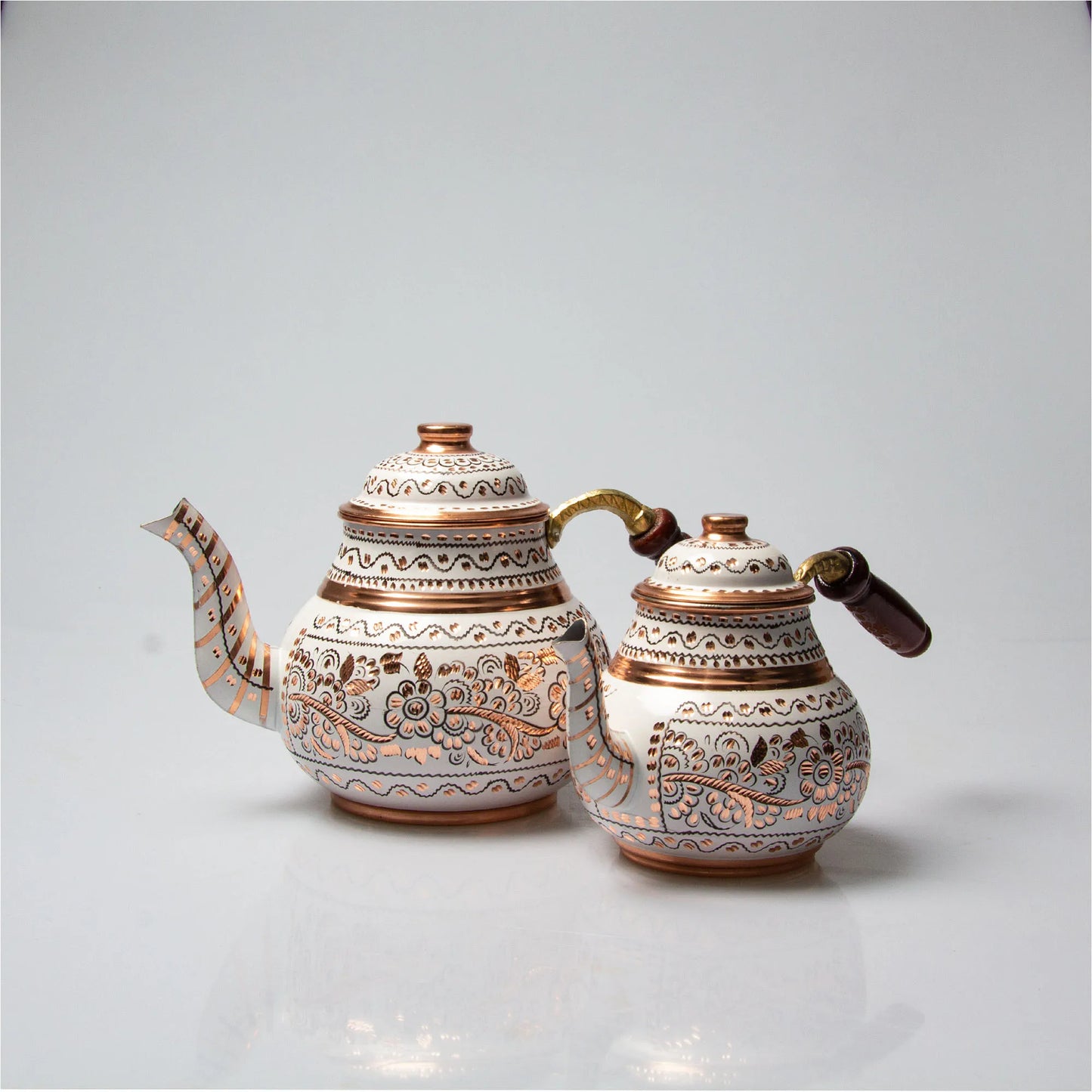 PoM's International TEA Day series ... Handmade Copper Teapot (Heat Resistant, 4 colours, 1-2.0 ltr)