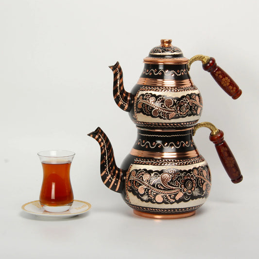 PoM's International TEA Day series ... Copper Teapot (Kettle for Stovetop, handmade, 0.5-0.9 ltr.)