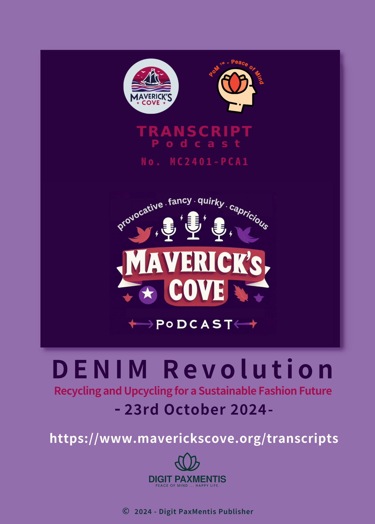 Transcript Release (podcast production on 23rd Oct 2024): DENIM Revolution