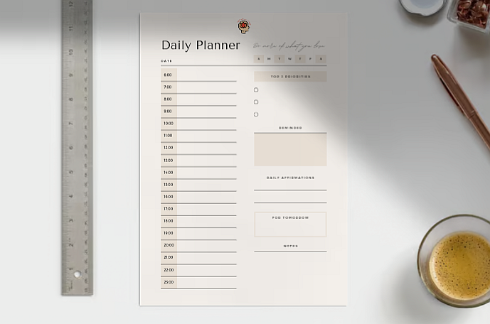 PoM's Mindfulness series ... My Personal Planner 2024 (DINA4/5, 427 pages: 52 weekly planners + 7 daily planners per week)