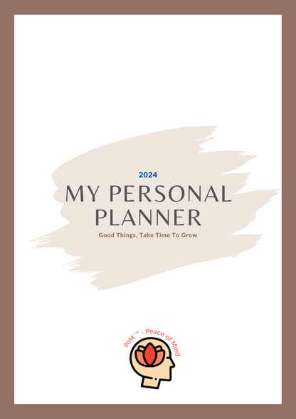 PoM's Mindfulness series ... My Personal Planner 2024 (DINA4/5, 427 pages: 52 weekly planners + 7 daily planners per week)