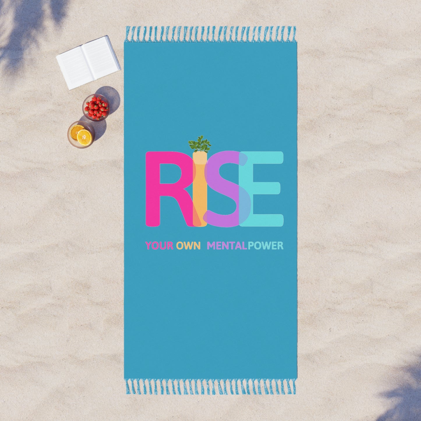 PoM's Self Motivation Bundle (#MSM-B09008A: RISE ... Sweatshirt (eco hooded), T-shirt, Towel & Beach Cloth, Backpack, Ceramic Mug, Mouse Pad, Poster, Ornaments