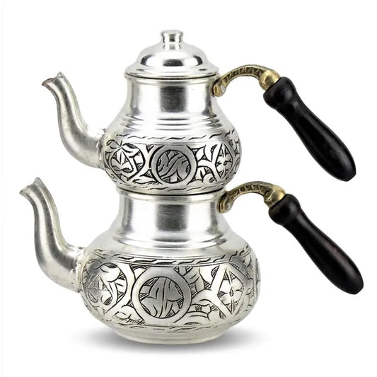 PoM's International TEA Day series ... Turkish Tea Pot Copper for gas & electric stoves (vintage look, small & big sizes (0.5-1.9 ltr.), 3 different patinas)