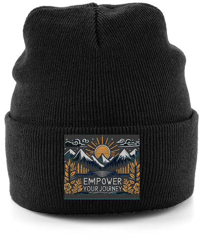 PoM's collection "Self Empowerment" ... Cuffed Beanie (unlimited colors embroidery: "Empower your Journey", 9 beanie colours)