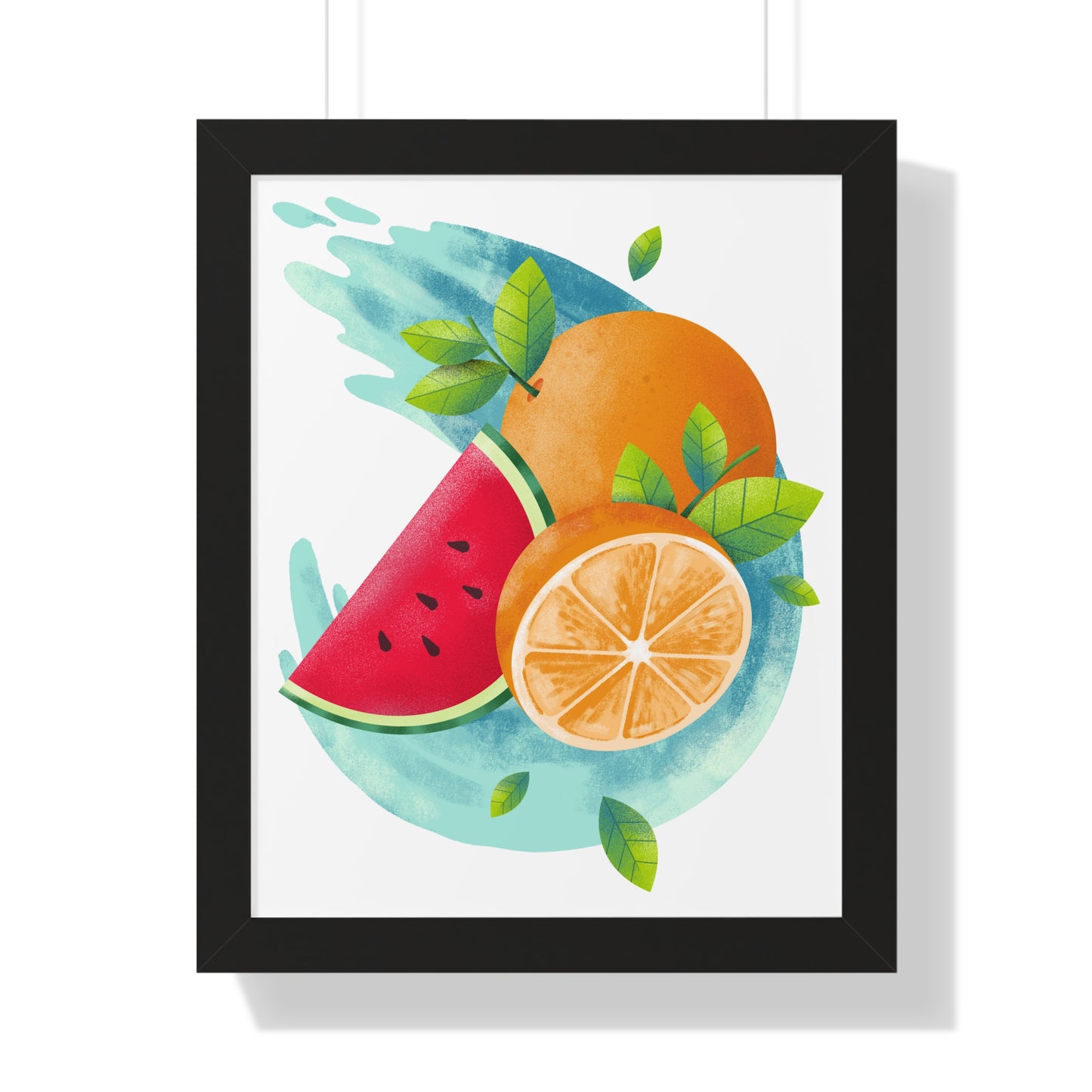 PoM's Fruity Life Bundle (#MFL-B07004A): Bed sheet + pillow (case), shorts, (framed) poster, Backpack, Tumbler and Mug